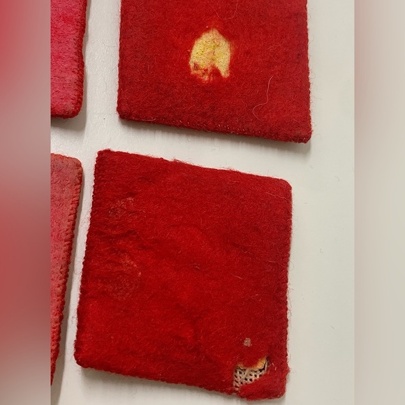 (Lot of 7) 1940s WWII Era Homemade Hand Knitted Country House Scene Coasters - Picture 10 of 12